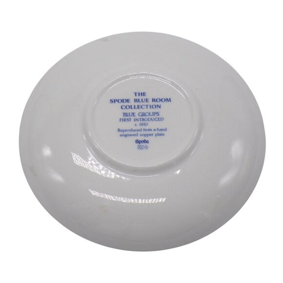 Spode Blue Room Collection Blue Groups Porcelain Demitasse 2-Cups 1-Saucer Set - Picture 8 of 9